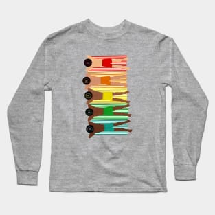 Hunky Mon on Rainbow Towels Long Sleeve T-Shirt